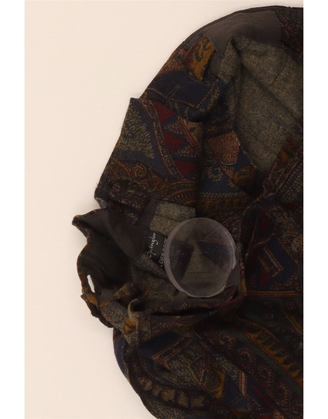 ВИНТАЖНАЯ женская юбка-трапеция с высокой талией W26, маленькая, разноцветная, с узором пейсли