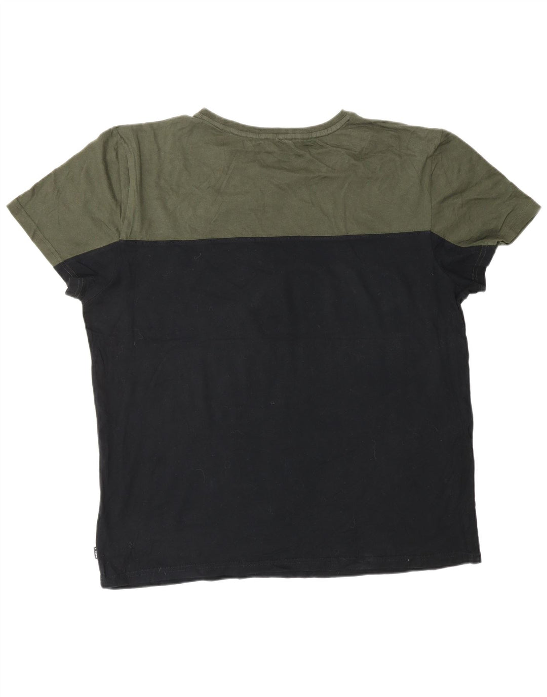 Мужская футболка Fila Top 2XL, черная, хлопок с цветными блоками