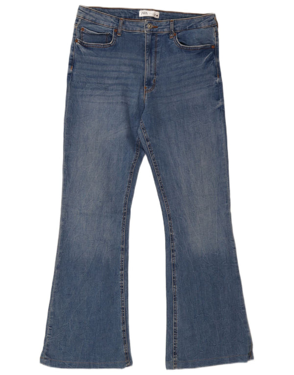 Женские расклешенные джинсы Zara EU 44 XL W34 L31, синий хлопок