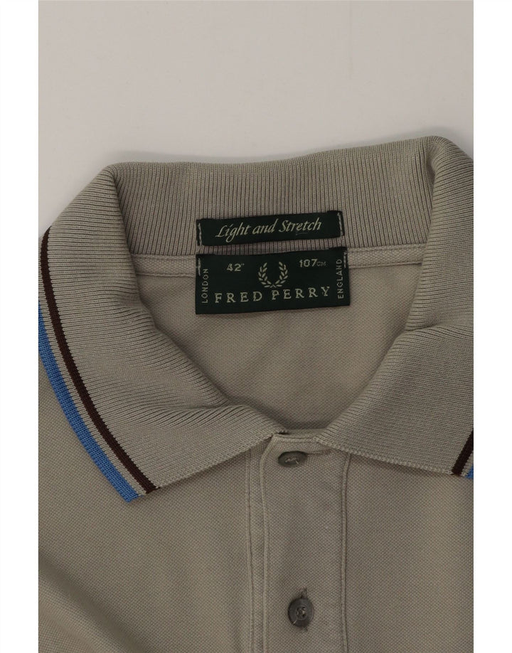 Мужская рубашка поло FRED PERRY среднего серого цвета