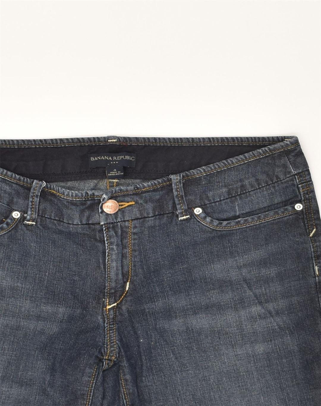 BANANA REPUBLIC Womens Denim Shorts US 4 Small W30 Navy Blue Cotton | Vintage Banana Republic | Thrift | Second-Hand Banana Republic | Used Clothing | Messina Hembry 