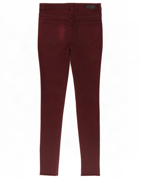 Женские джинсы скинни Zara EU 38 Small W28 L28 Бордовый хлопок