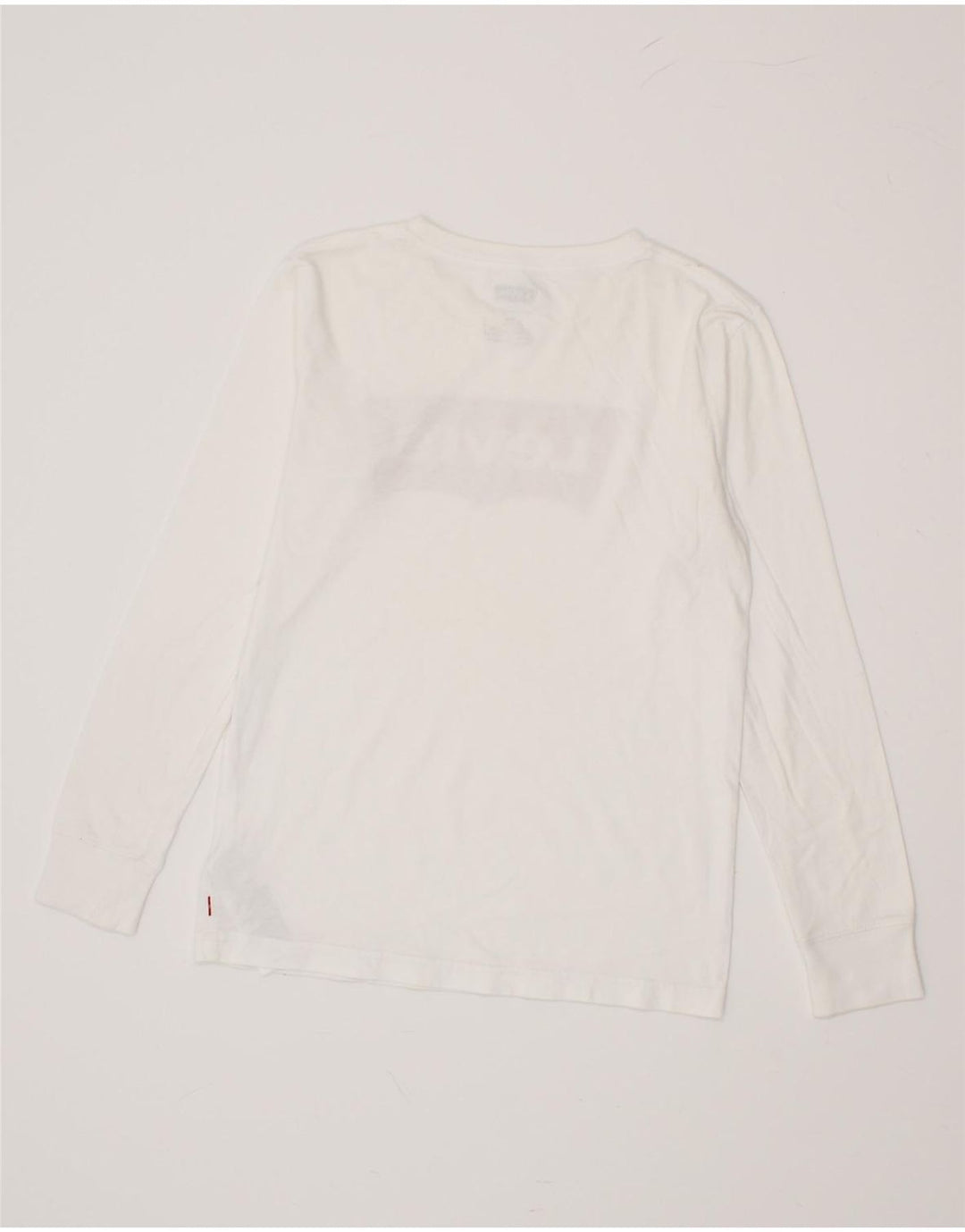 LEVI'S Boys Graphic Top Long Sleeve 13-14 Years White Cotton Vintage Levi's and Second-Hand Levi's from Messina Hembry 