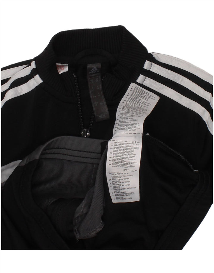 Спортивный костюм Adidas для мальчиков, верхняя куртка 3-4 лет, черный полиэстер с цветными блоками
