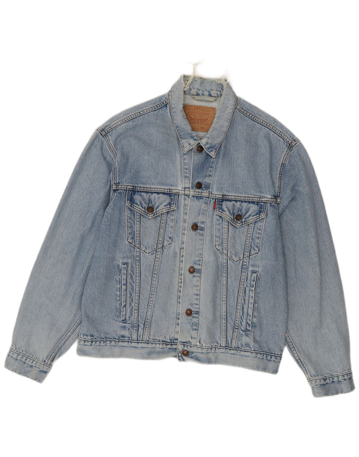 Мужская джинсовая куртка Levi's UK 40, большая синяя, хлопок