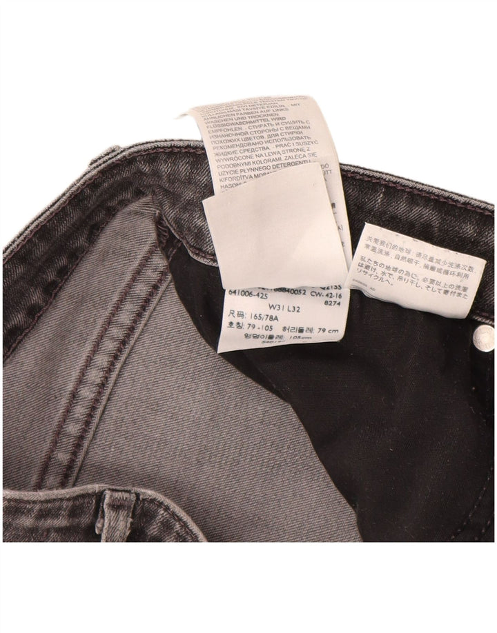 Женские узкие джинсы Levi's 712 W31 L32 Серые хлопковые