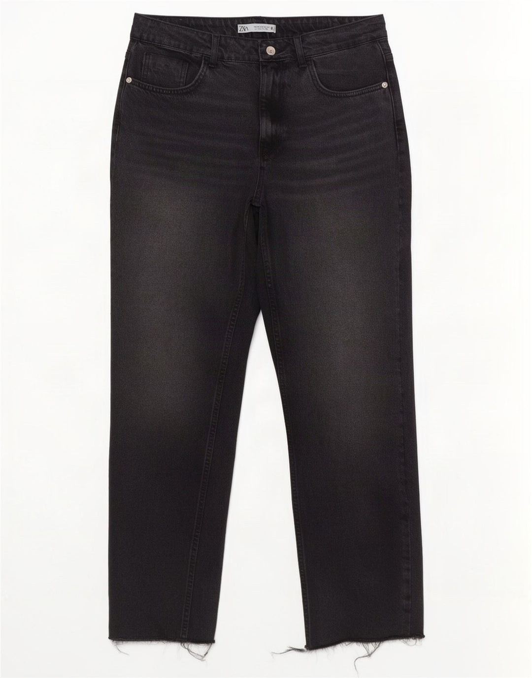 Женские прямые джинсы Zara с высокой посадкой EU 40 Medium W30 L29 Серые