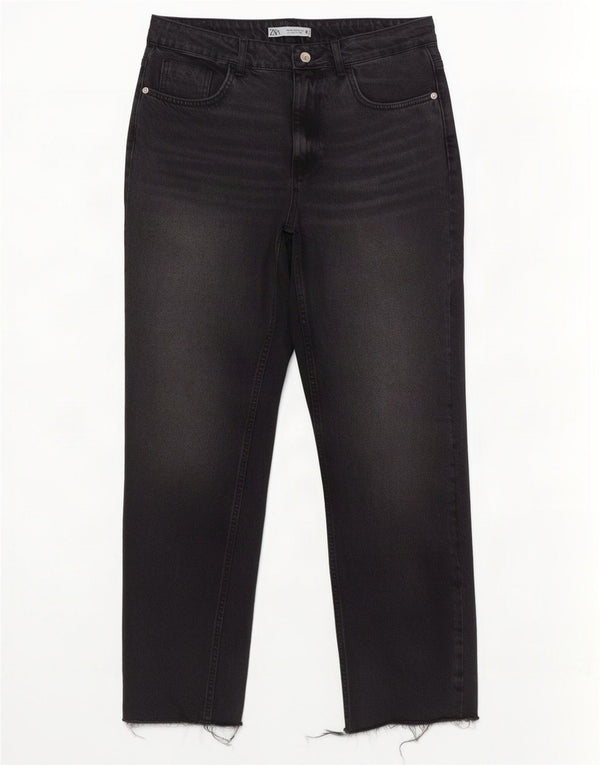 Женские прямые джинсы Zara с высокой посадкой EU 40 Medium W30 L29 Серые