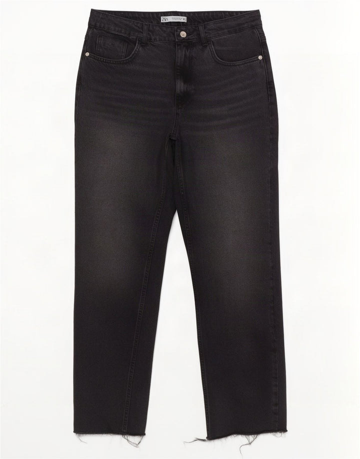 Женские прямые джинсы Zara с высокой посадкой EU 40 Medium W30 L29 Серые
