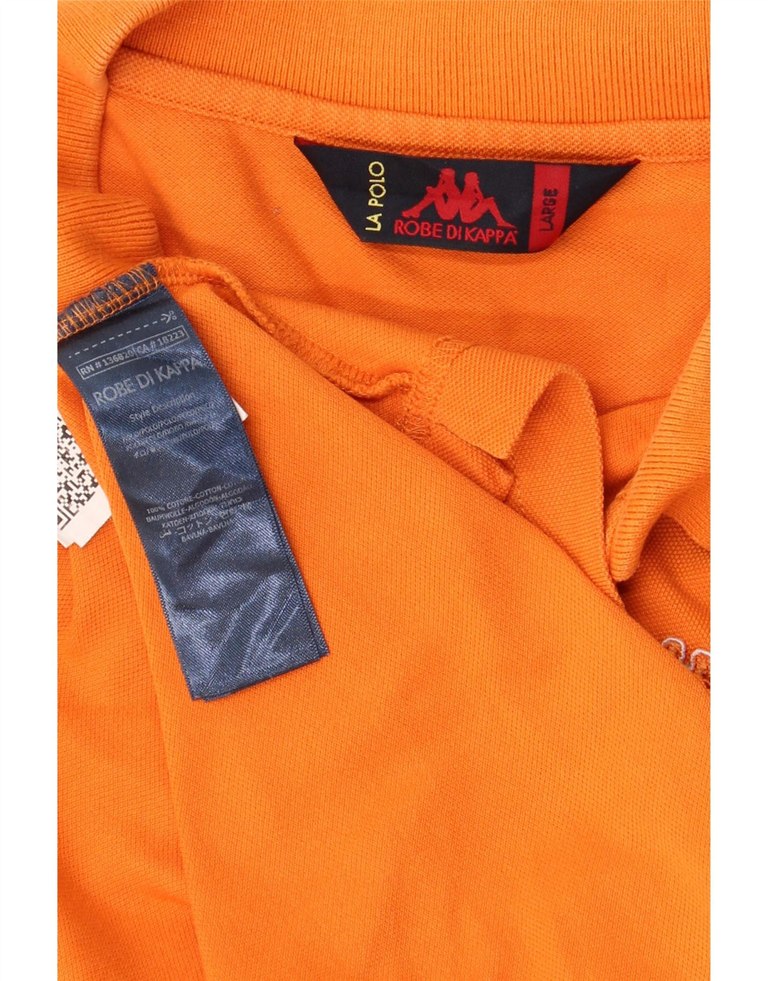 Мужская рубашка поло KAPPA, большая оранжевая, хлопок