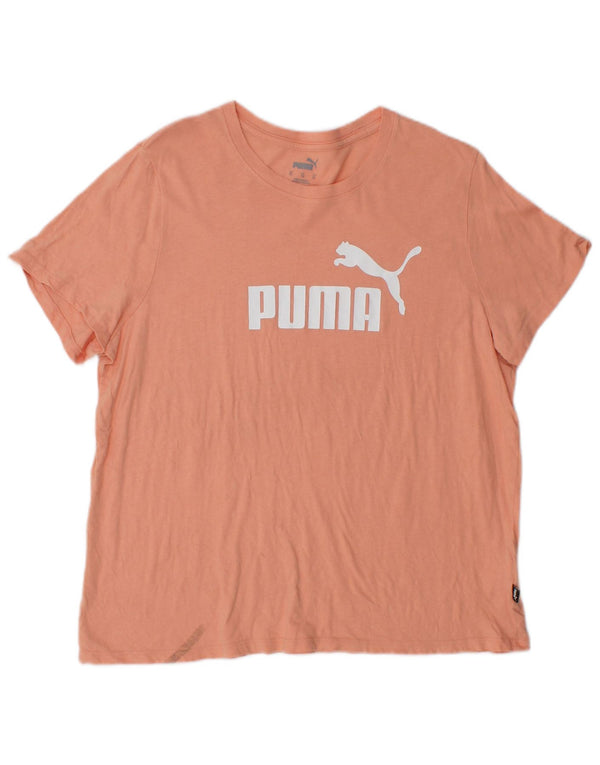 Женская футболка с рисунком PUMA Top UK 18 XL, розовый хлопок