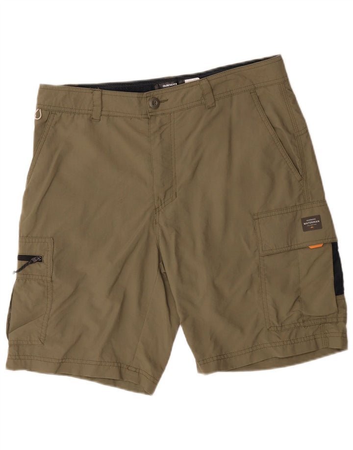 Мужские шорты для плавания-карго Quiksilver, средний хаки, полиэстер