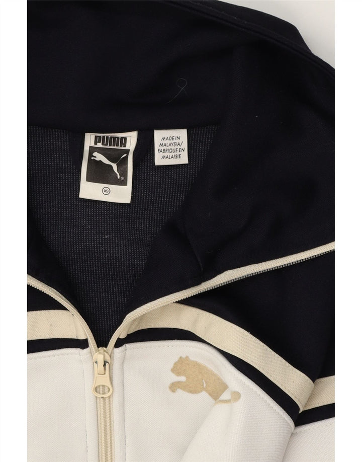 Мужская спортивная куртка PUMA XS темно-синяя с цветными блоками