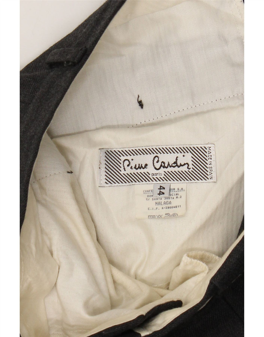Мужские костюмные брюки Pierre Cardin W32 L29 серые из полиэстера