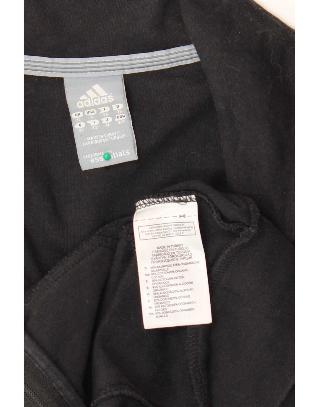 Женский спортивный костюм Adidas Top Jacket UK 10, маленький черный хлопок