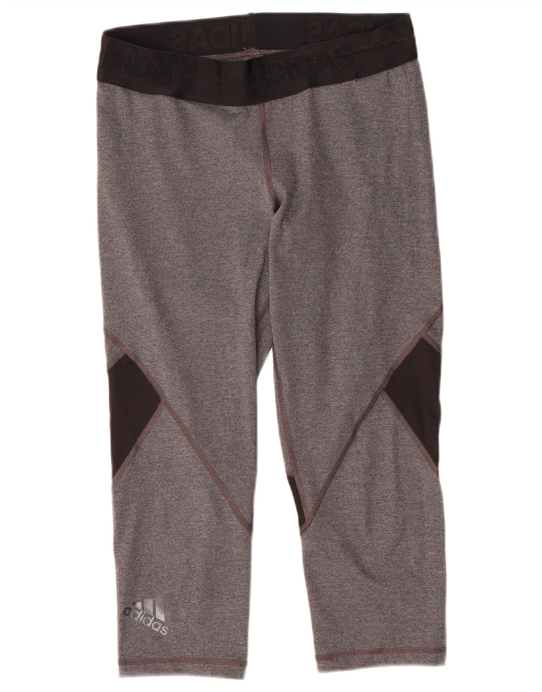 Женские леггинсы Adidas Climacool Capri UK 12/14, средний серый, цветной блок