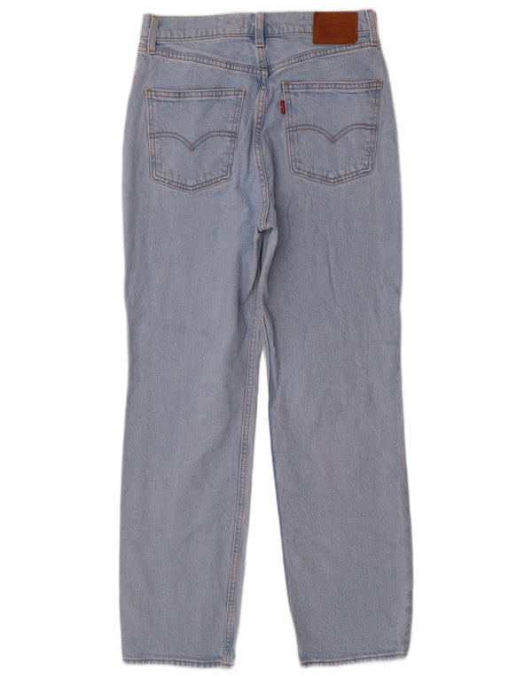 Женские узкие прямые джинсы с высокой талией Levi's W28 L28, синий хлопок