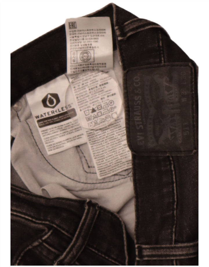 LEVI'S Mens 511 Slim Jeans W31 L30 Black Cotton