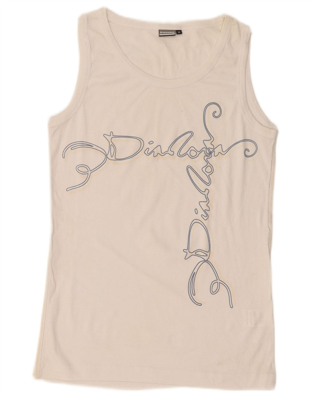 Женский жилет с рисунком Diadora UK 12, средний белый хлопок, белый цвет