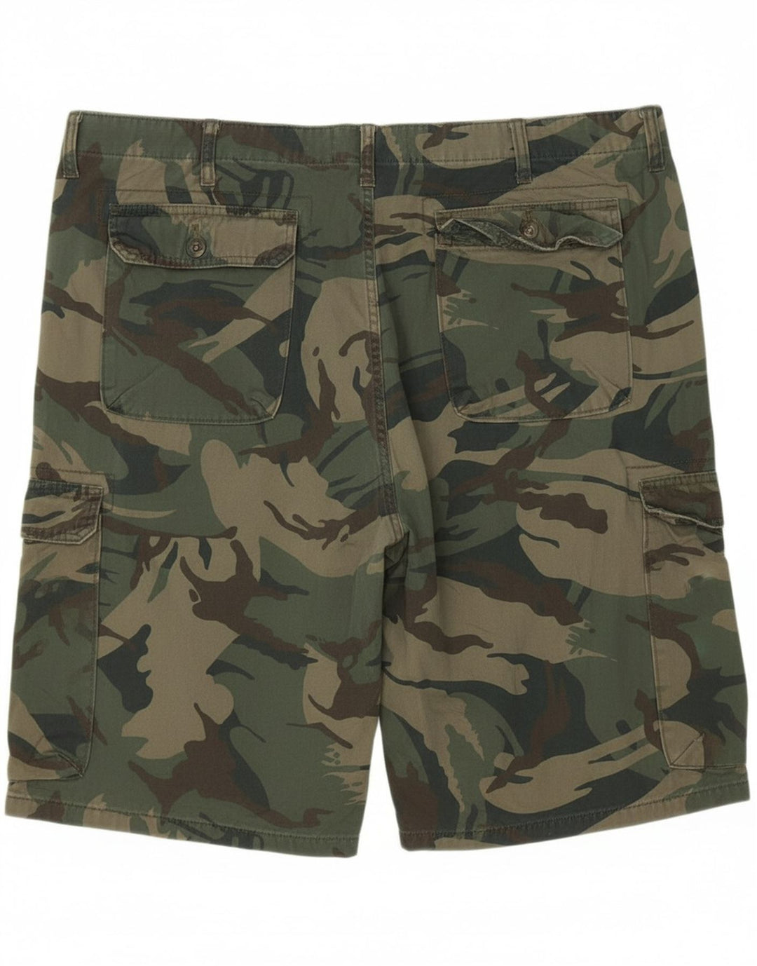 WRANGLER Mens Cargo Shorts W46 3XL Green Camouflage Cotton