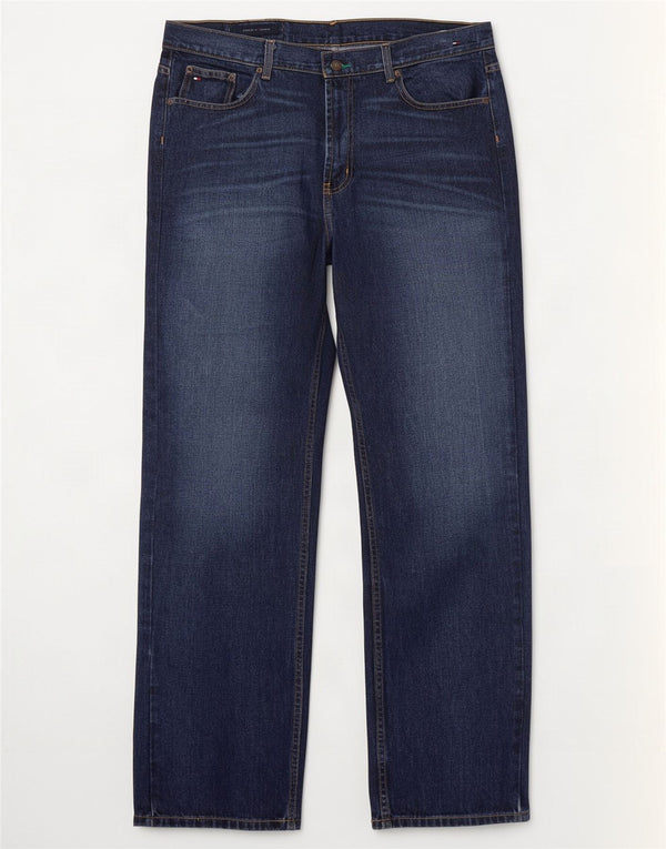 Мужские прямые джинсы Tommy Hilfiger W38 L34 темно-синие, хлопок