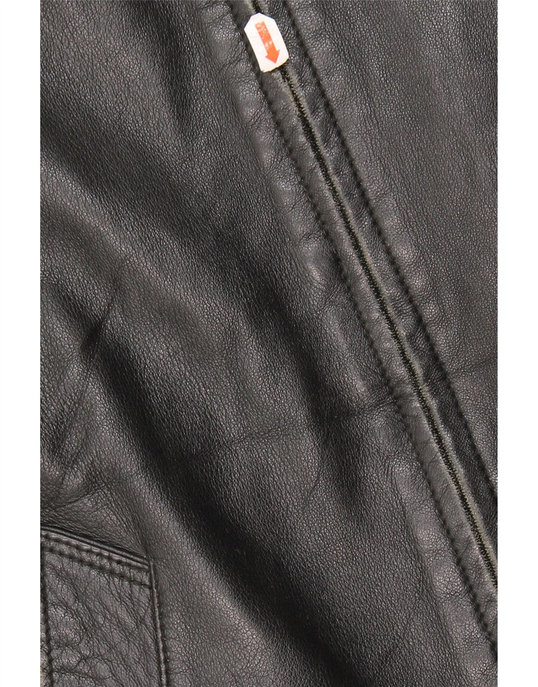 Винтажная мужская кожаная куртка IT 50 XL черная кожа