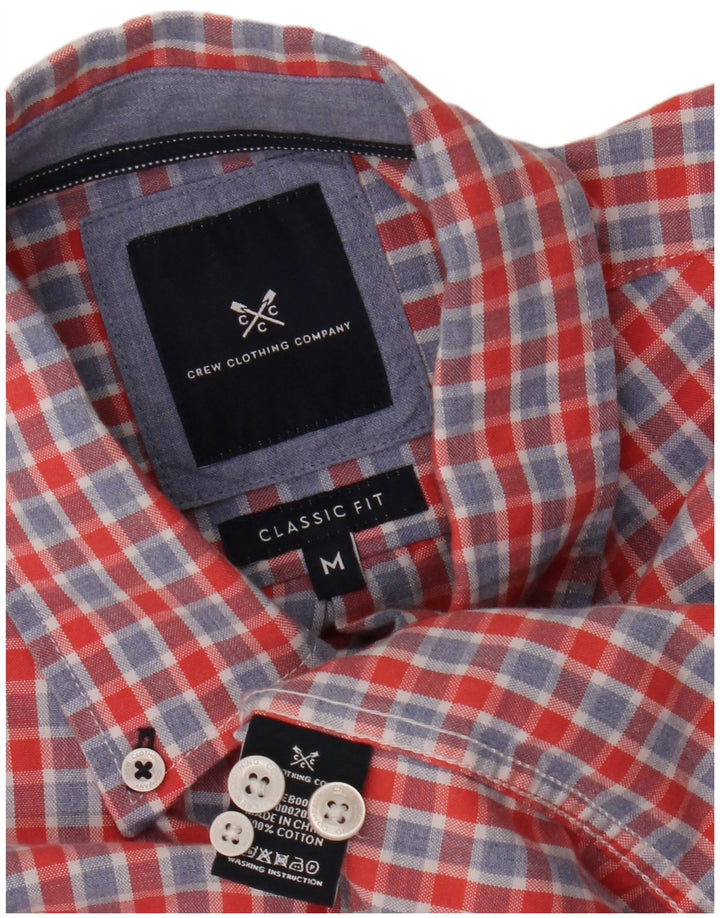 Crew Clothing Mens Classic Fit Shirt Medium Red Gingham Cotton