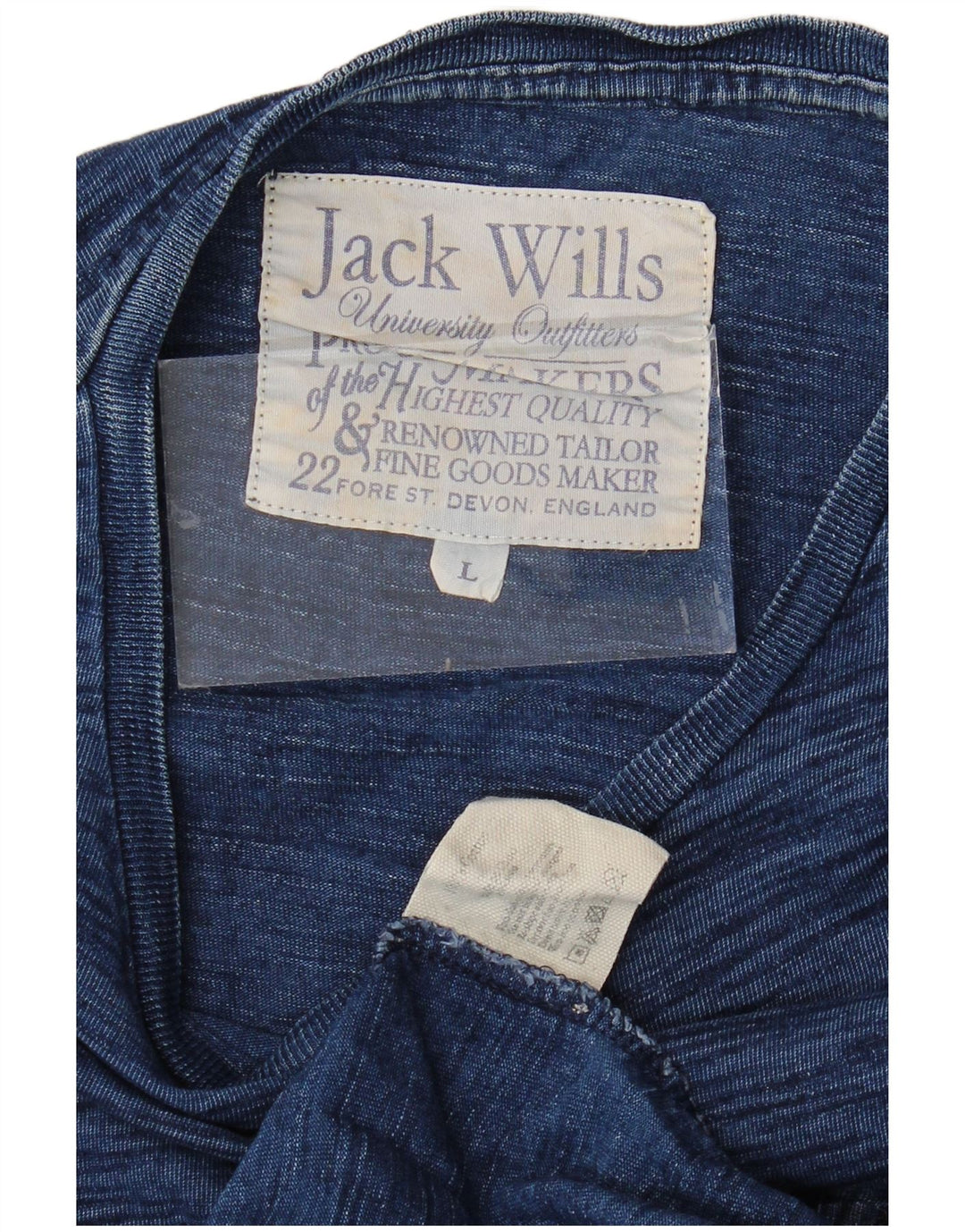 Мужской топ JACK WILLS с длинным рукавом, темно-синий, в крапинку, большой размер, хлопок