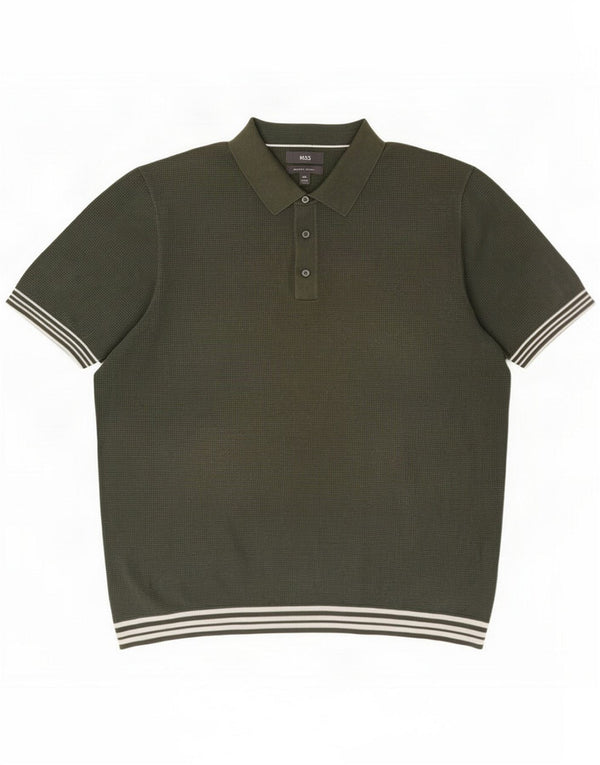 Женский джемпер с воротником поло Marks & Spencer UK 16 2XL Хаки