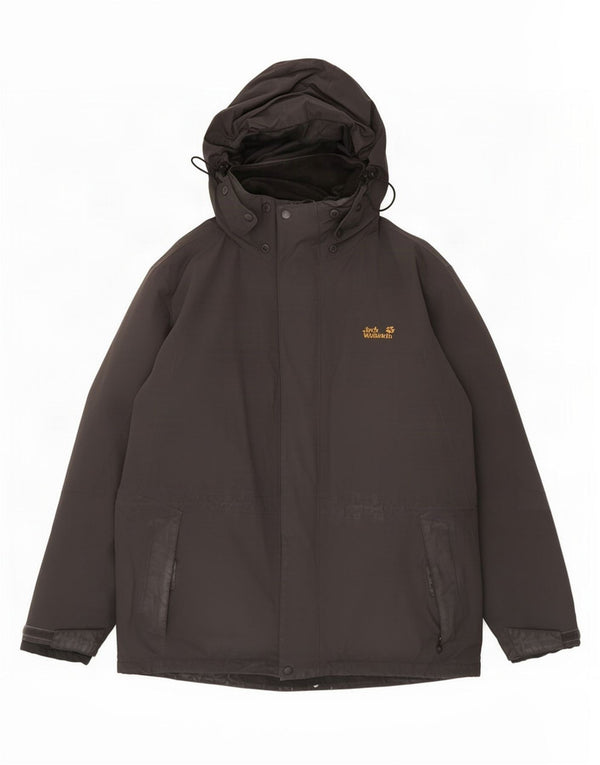 Мужская ветровка с капюшоном Jack Wolfskin UK 40/42, большой серый полиамид