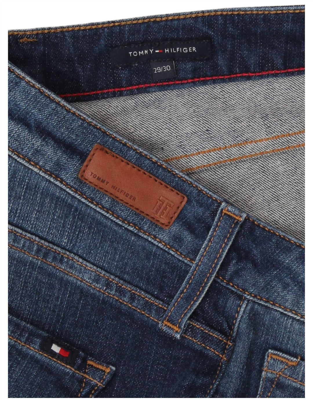 Женские узкие джинсы Tommy Hilfiger W29 L30 синие, хлопок