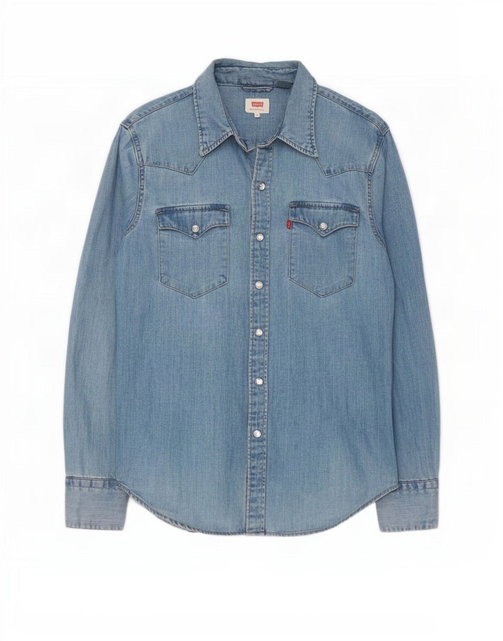 Мужская джинсовая рубашка Levi's XS синяя