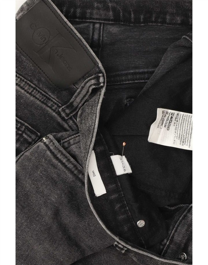 Мужские узкие джинсы Calvin Klein W32 L32, серый хлопок
