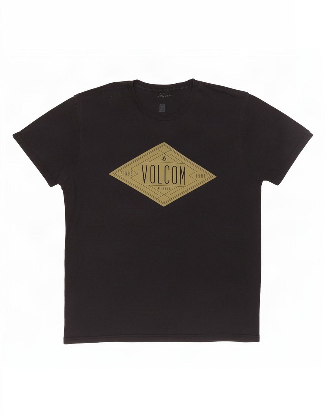 Volcom Мужская футболка с рисунком, большой черный хлопок