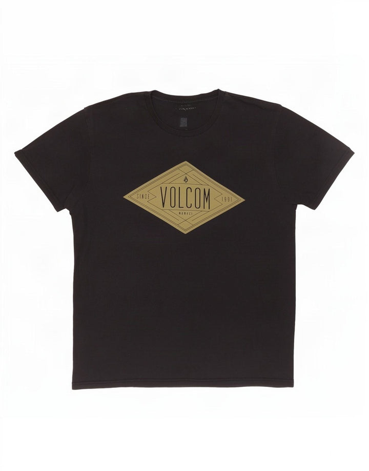 Volcom Мужская футболка с рисунком, большой черный хлопок