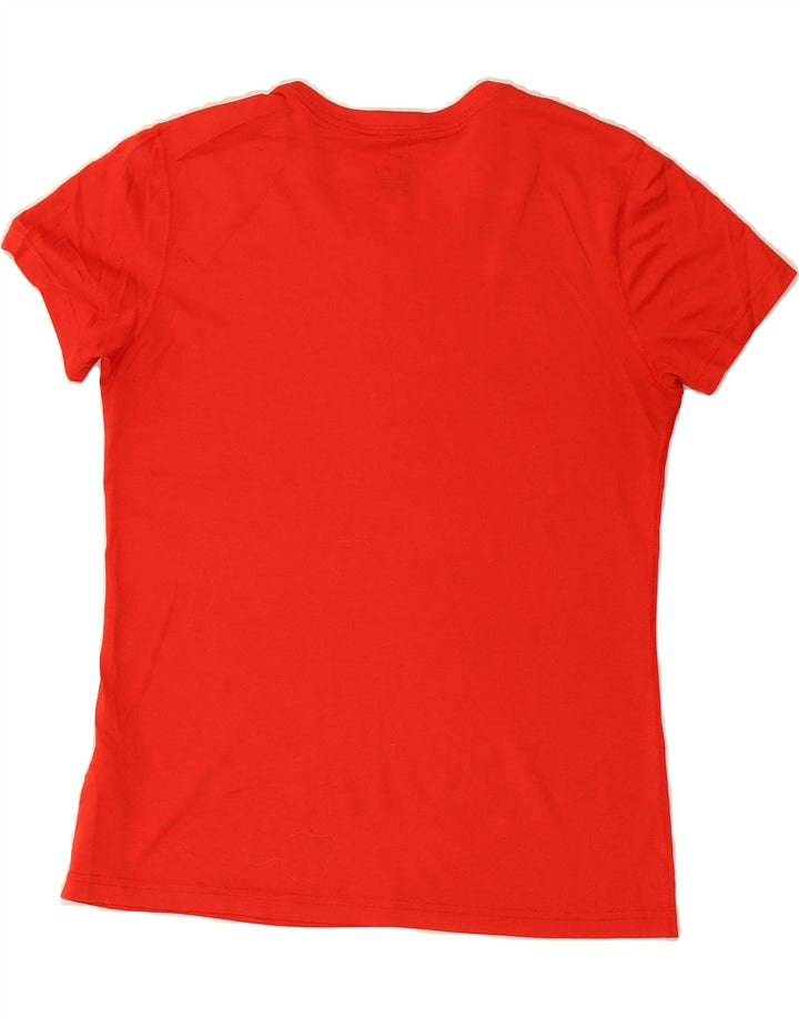 NIKE Womens Dri Fit Graphic T-Shirt Top UK 14 Medium Red Polyester Vintage Nike and Second-Hand Nike from Messina Hembry 