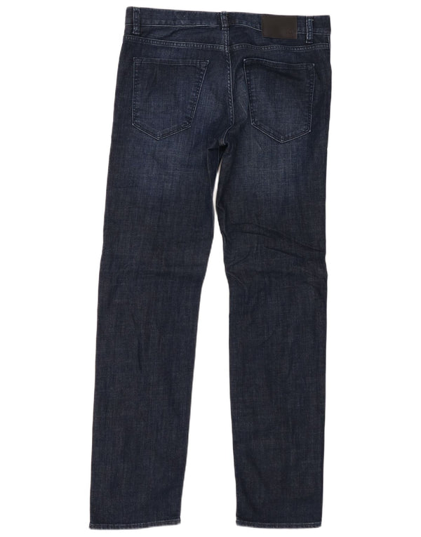 Мужские прямые джинсы Hugo Boss W32 L32 темно-синие, хлопок