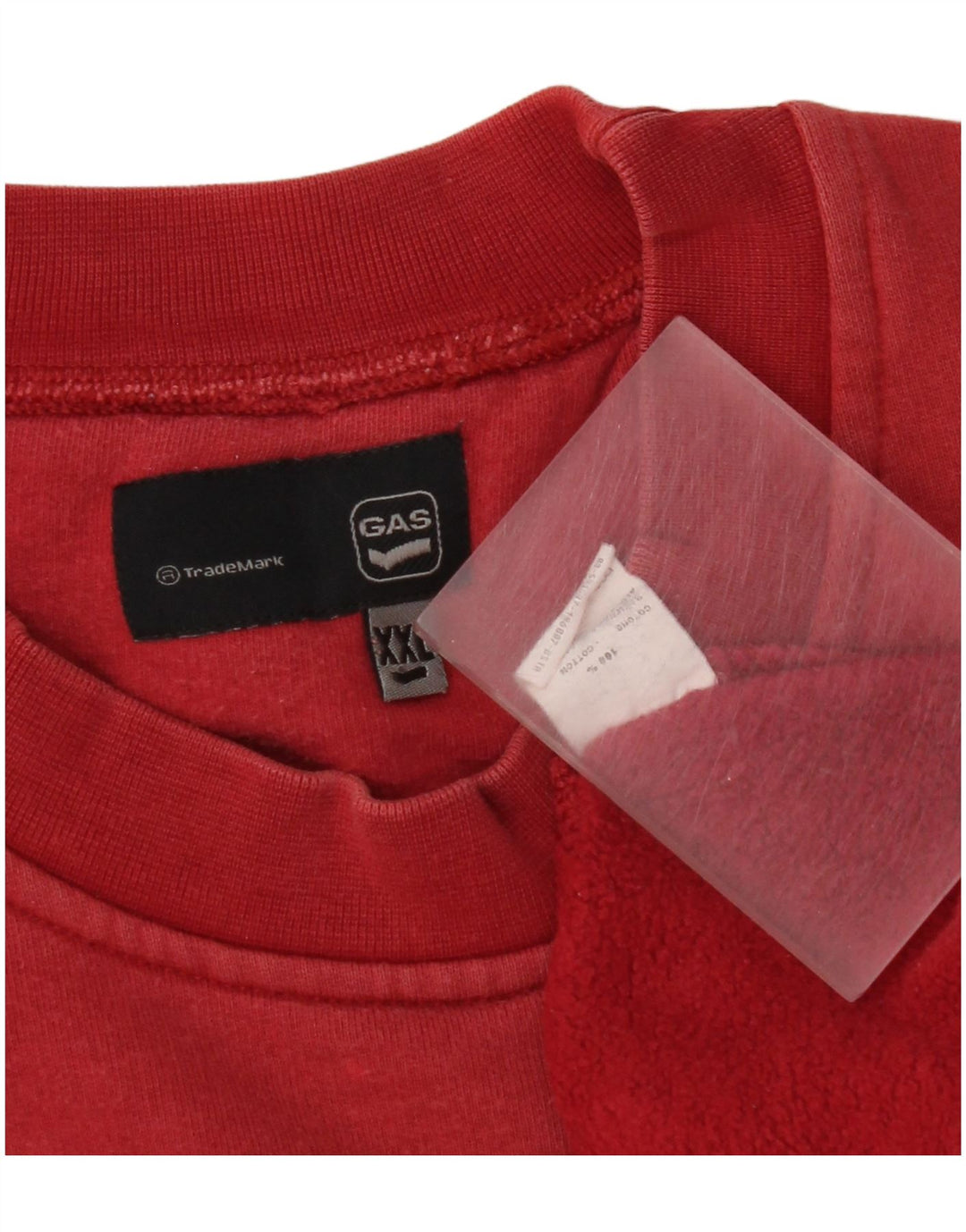 Мужской свитшот с рисунком Gas, 2XL, красный хлопок, красный
