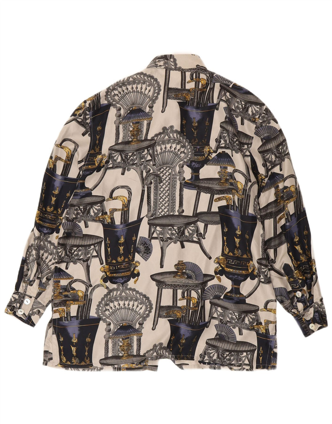 Женская блузка-рубашка с абстрактным узором Nadine H, Великобритания, 14, большая разноцветная