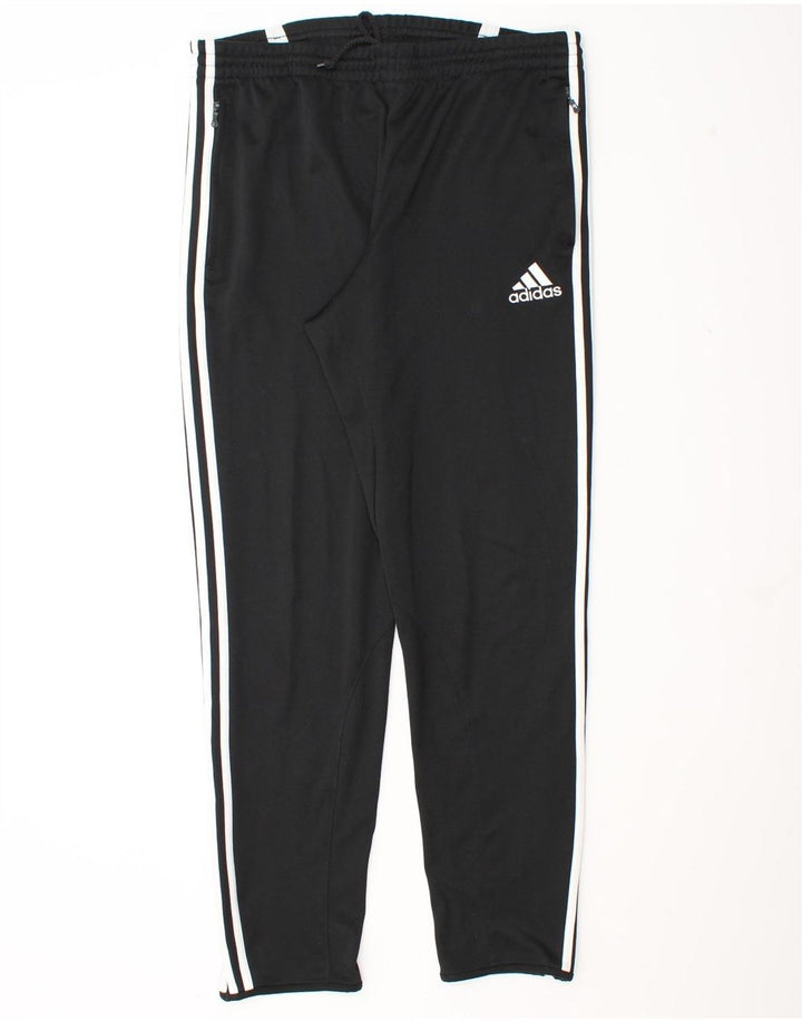 Мужские спортивные брюки Adidas XL черные из полиэстера с цветными блоками