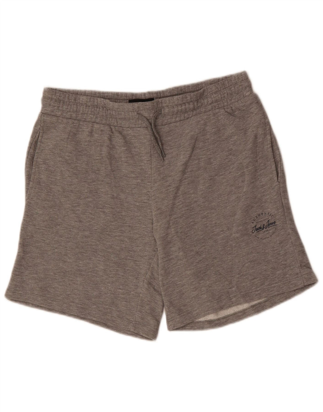 JACK & JONES Мужские спортивные шорты из хлопка среднего серого цвета