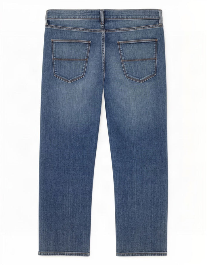 Мужские прямые джинсы Marks & Spencer W34 L27 синие, хлопок