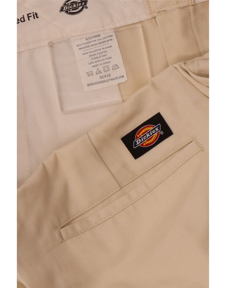 Мужские прямые брюки-чинос Dickies W32 L28 бежевого цвета из полиэстера