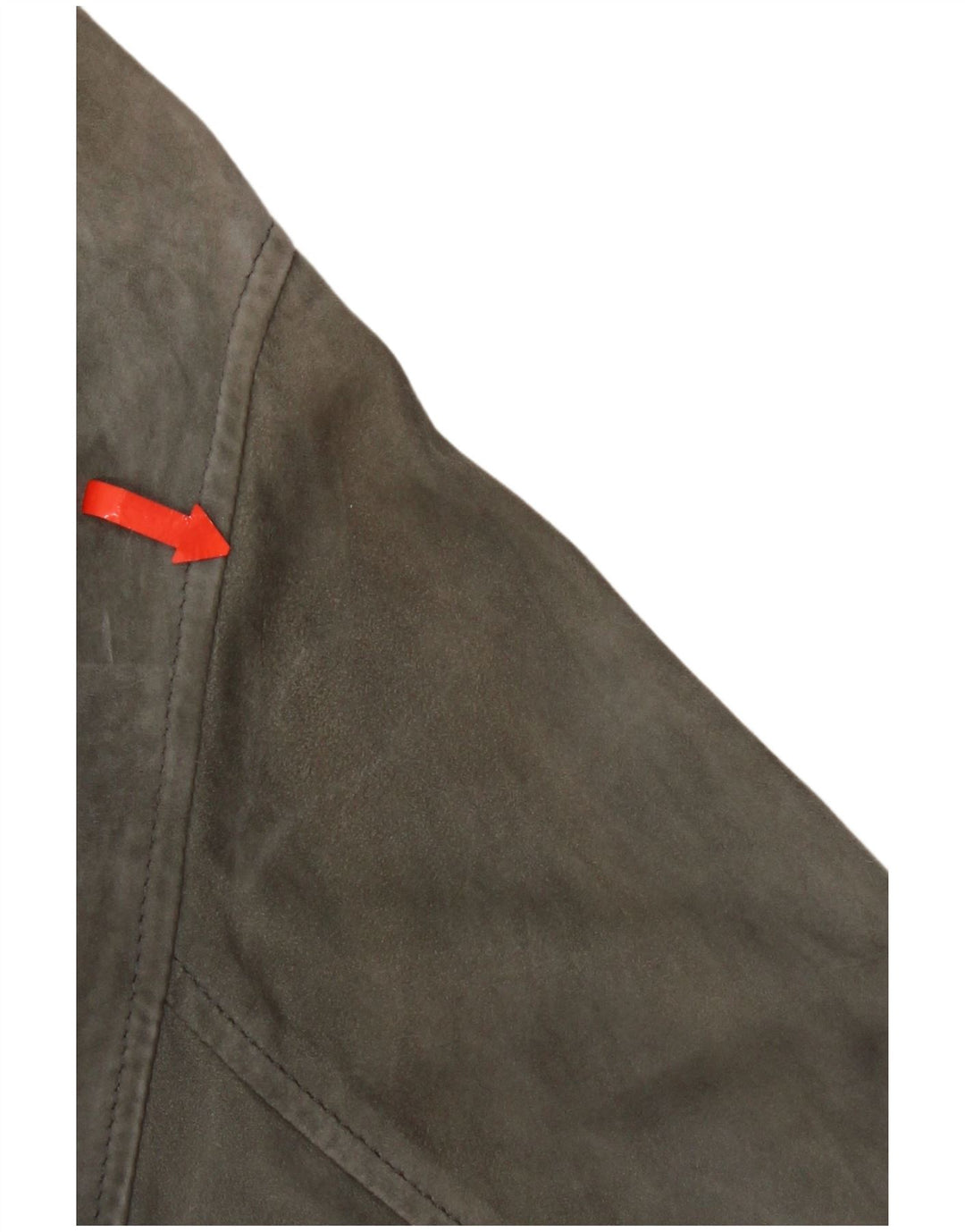 Винтажная женская замшевая куртка UK 20 2XL серая кожаная