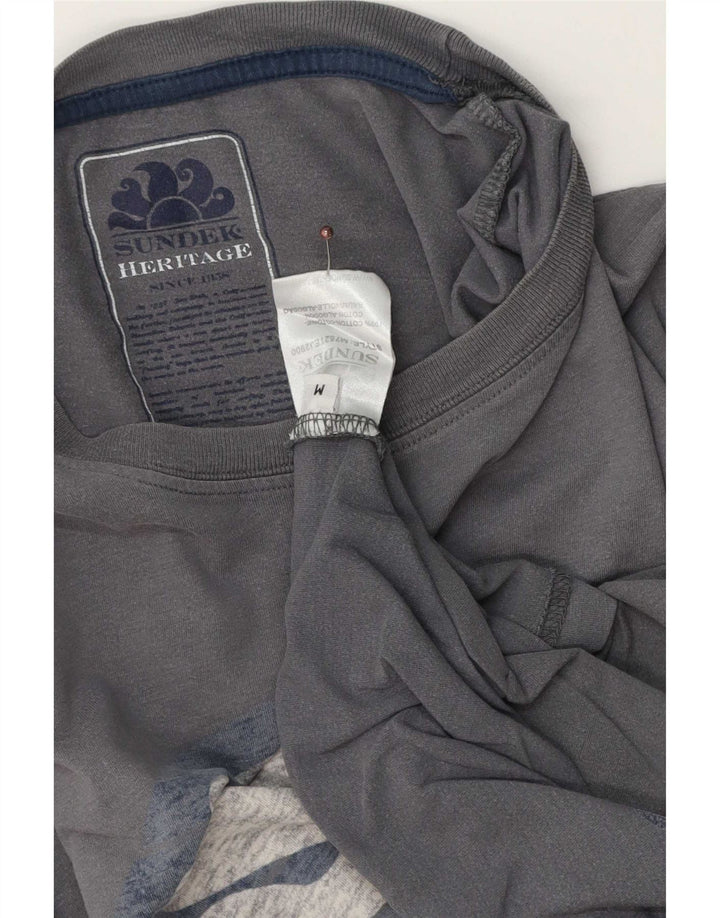 Sundek Мужская футболка с рисунком Heritage Top Medium Grey Хлопок