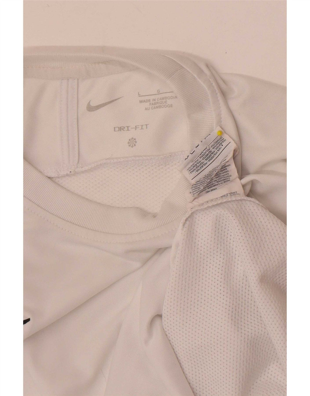 Мужская футболка Nike Dri Fit, большой белый полиэстер с цветными блоками