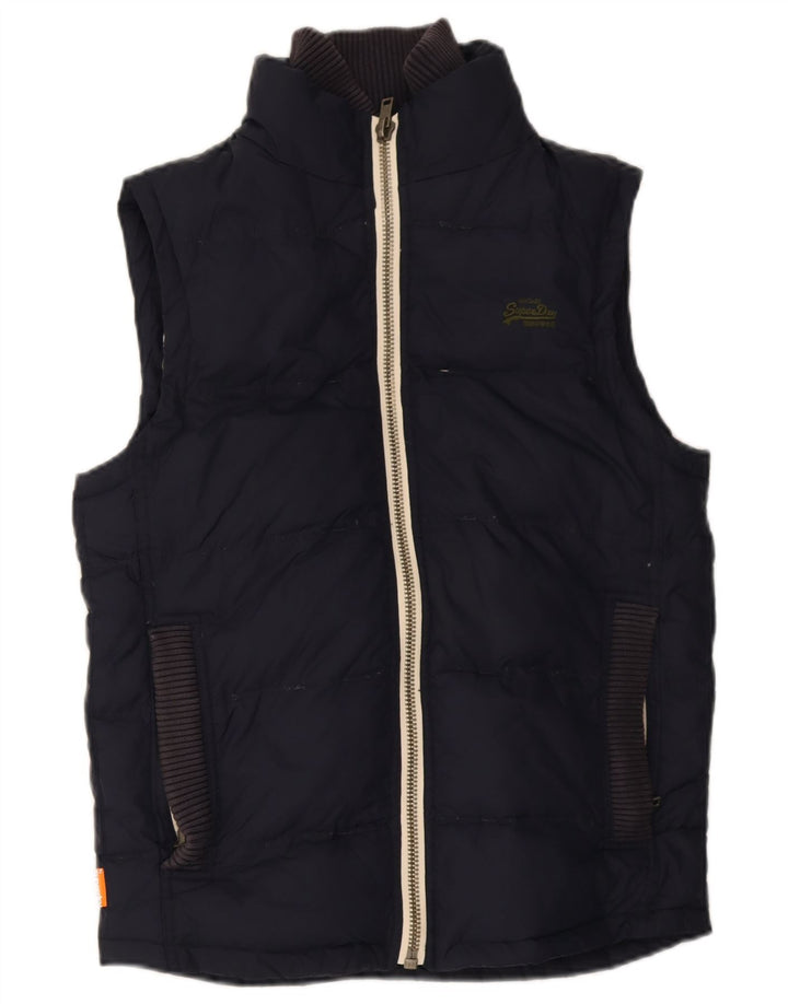 Мужской жилет с подкладкой Superdry UK 38, средний темно-синий, нейлон