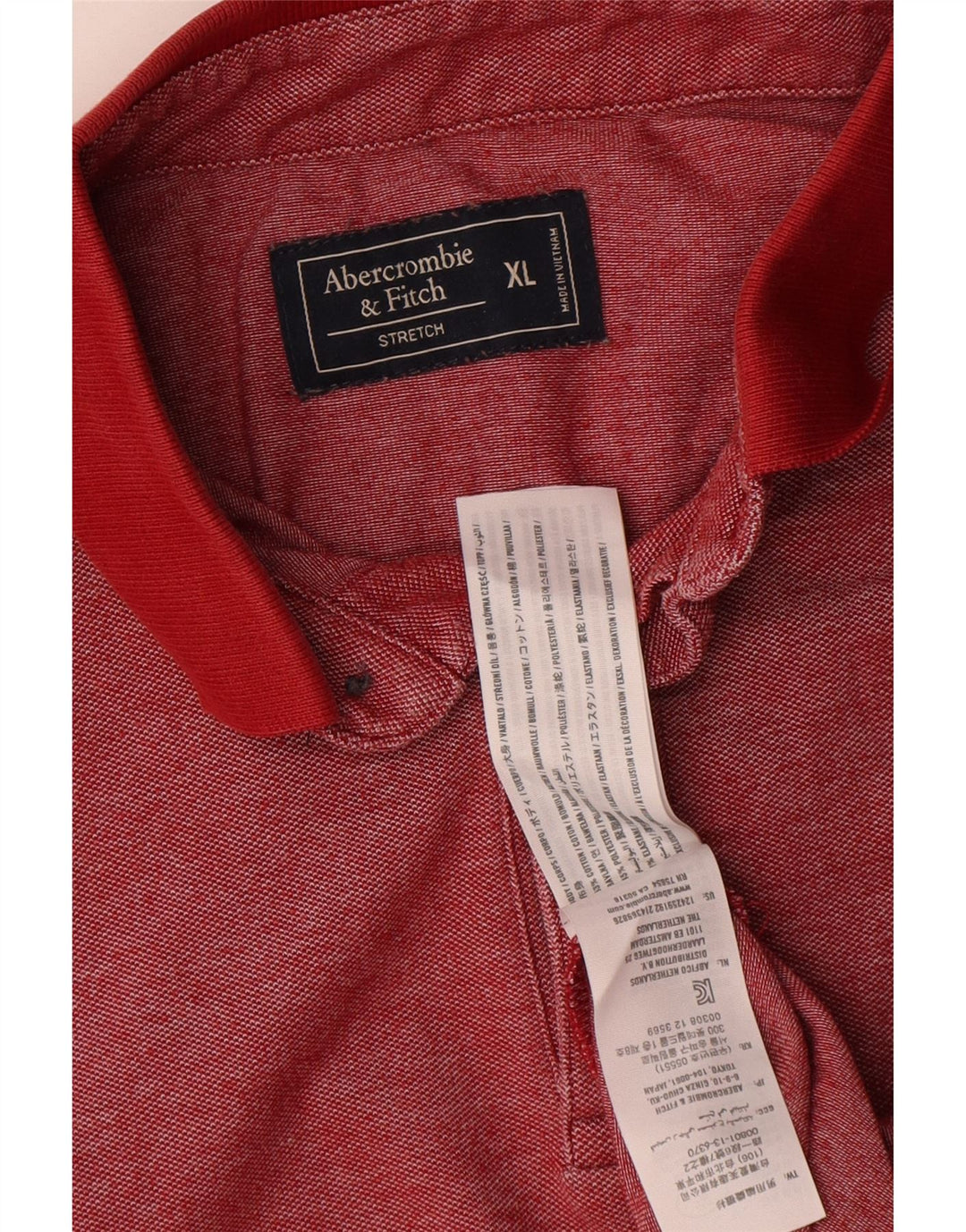 Мужская рубашка-поло Abercrombie & Fitch XL, красный полиэстер