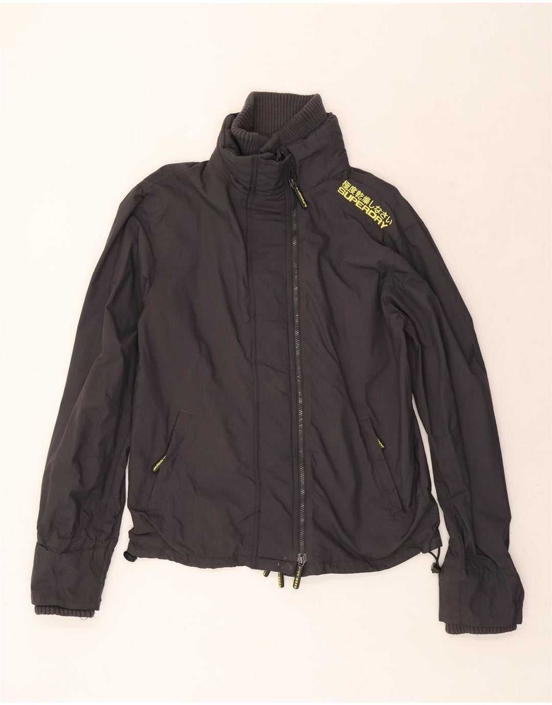 Мужская дождевик с рисунком Superdry UK 42 XL, серый нейлон