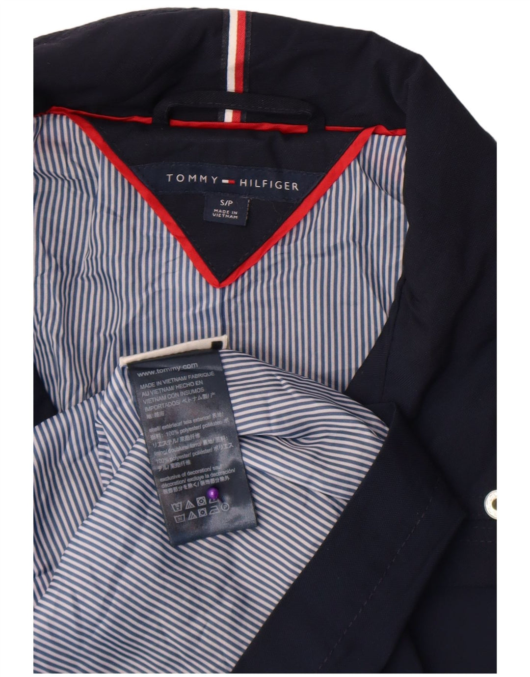 Женская куртка Tommy Hilfiger UK 10, маленький темно-синий полиэстер